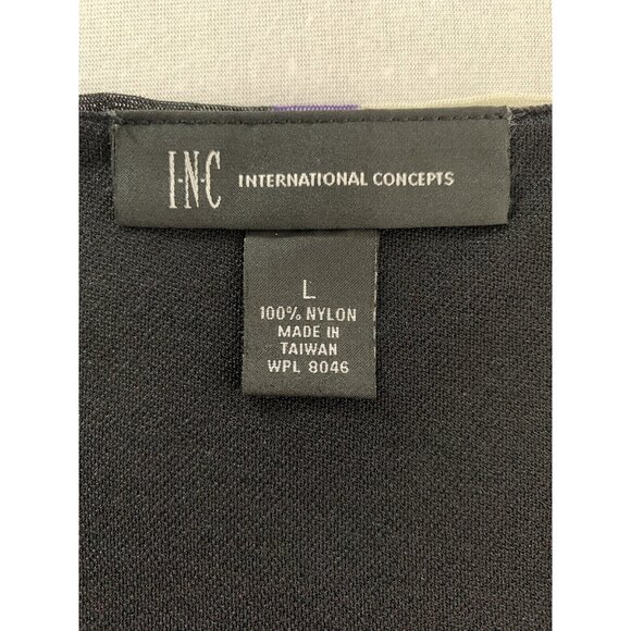 INC International Concepts Geometric Print V-Neck Tunic Mini Dress Size Large - Picture 7 of 7